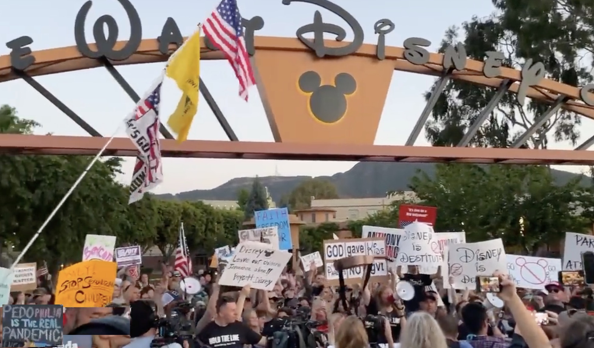 Hundreds Descend on Disney Headquarters to Fight Leftist 'Woke' Agenda